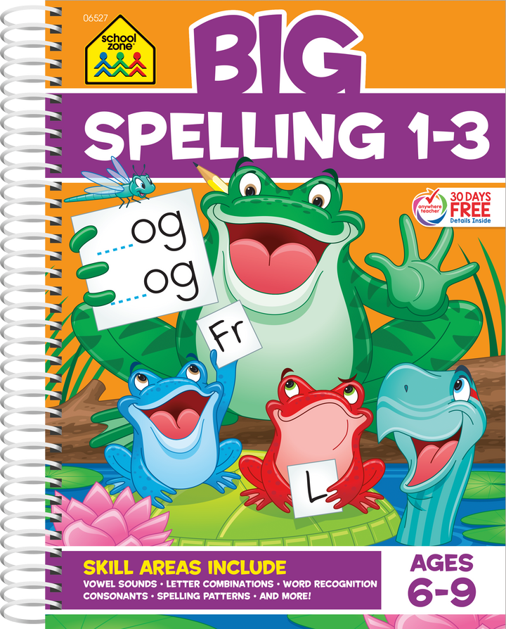 Big Spelling 1-3 will help first through third graders become better spellers.