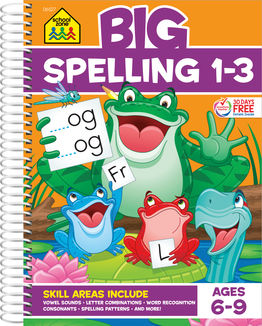 Big Spelling 1-3 will help first through third graders become better spellers.