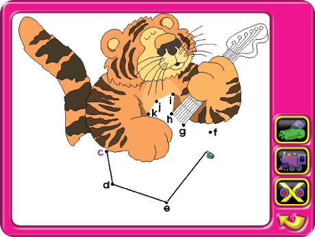 The dot-to-dots in Alphabet Express Software (Windows Download) are great for learning alphabetical order.