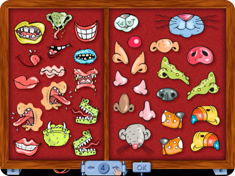 a selection of silly mouths and animal noses
