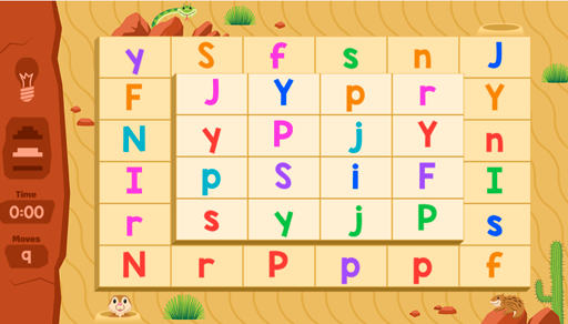 Desert Pick a Pair hard level game board