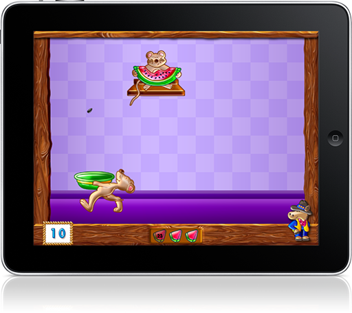 Reward games that appear at intervals in Time, Money & Fractions (iPad App) help keep kids motivated.