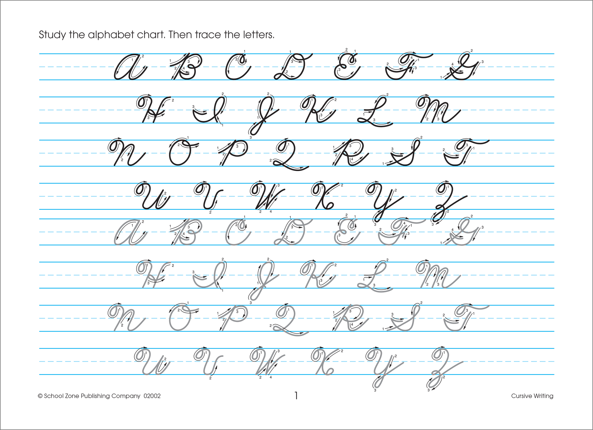 Cursive Letters To Print Boo