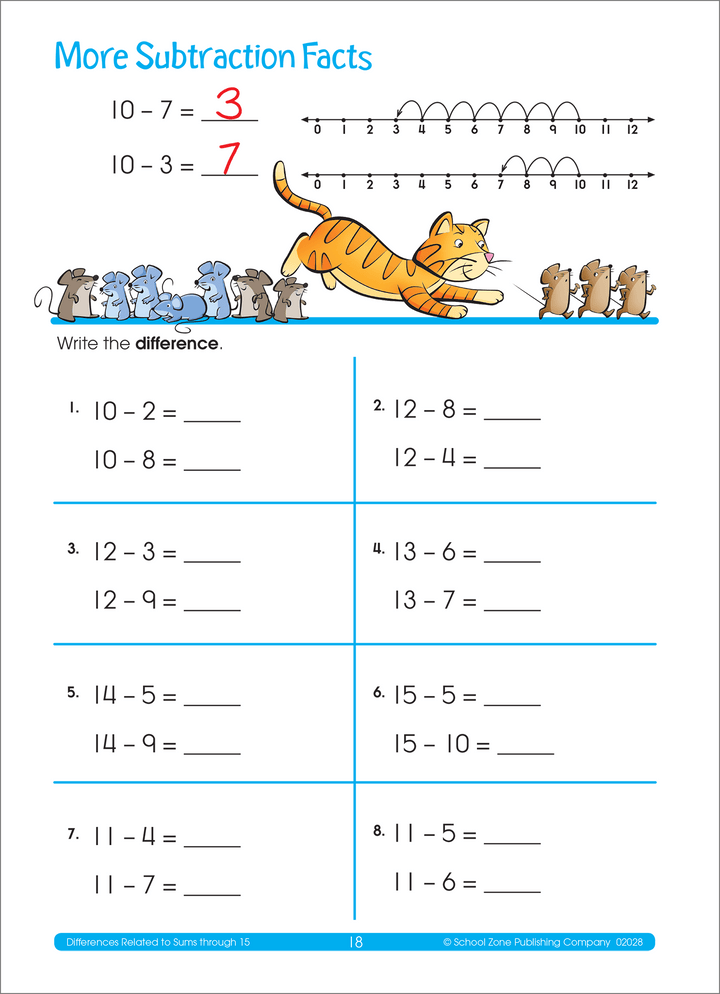 Math Basics 1 Workbook presents addition and subtraction problems in several ways, making them easier to understand.