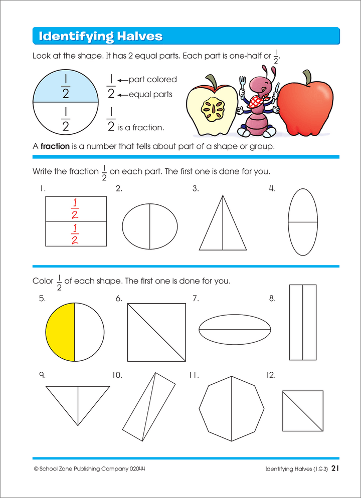 With Time, Money & Fractions 1-2 Workbook kids will build a foundation for higher-level math.