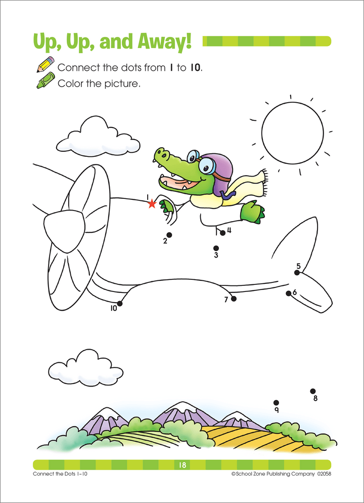 This Connect the Dots Workbook will develop imagination along with early counting skills.