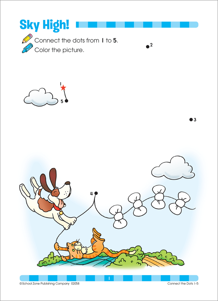 Connect the Dots Preschool Workbook – School Zone Publishing Company
