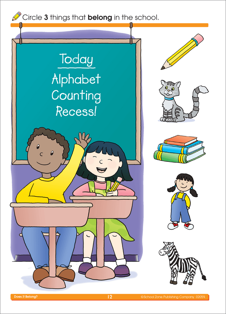 Preschoolers and kindergartners get practice in matching and grouping with this Does It Belong? Workbook.