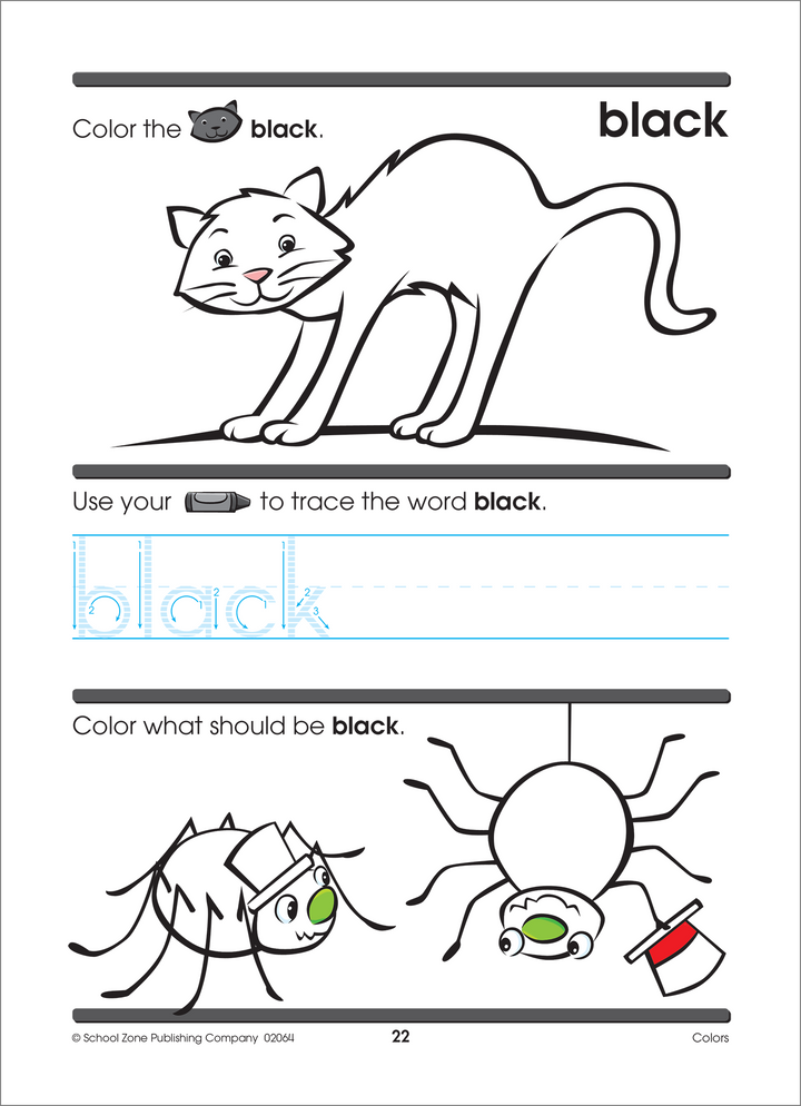 This Colors Workbook uses playful illustrations to make learning fun!