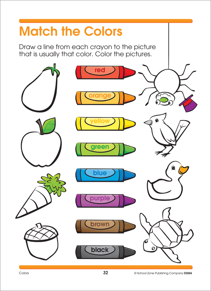 This Colors Workbook uses a variety of colorful strategies to reinforce learning.