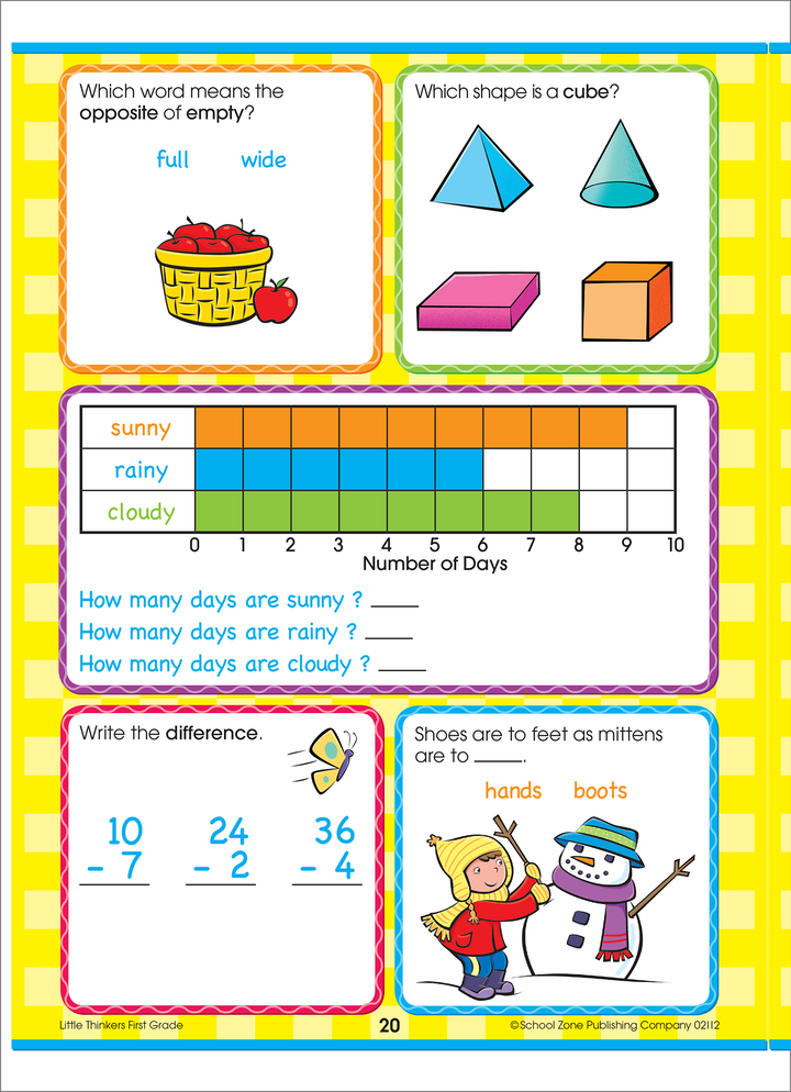 Little Thinkers First Grade Workbook will help build a strong math foundation.