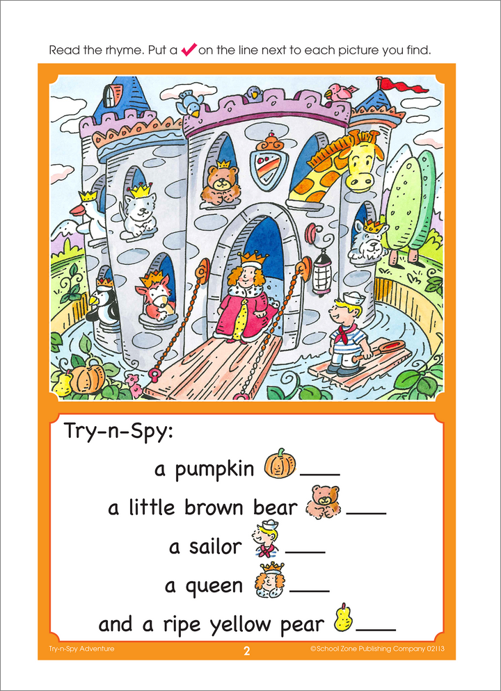 Try-n-Spy Adventure strengthen word/picture associations.