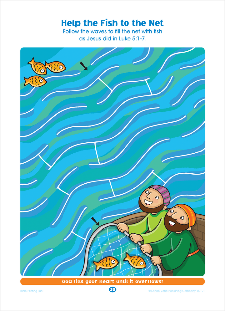 Delightful themes and illustrations create memorable learning moments in Bible Mazes!