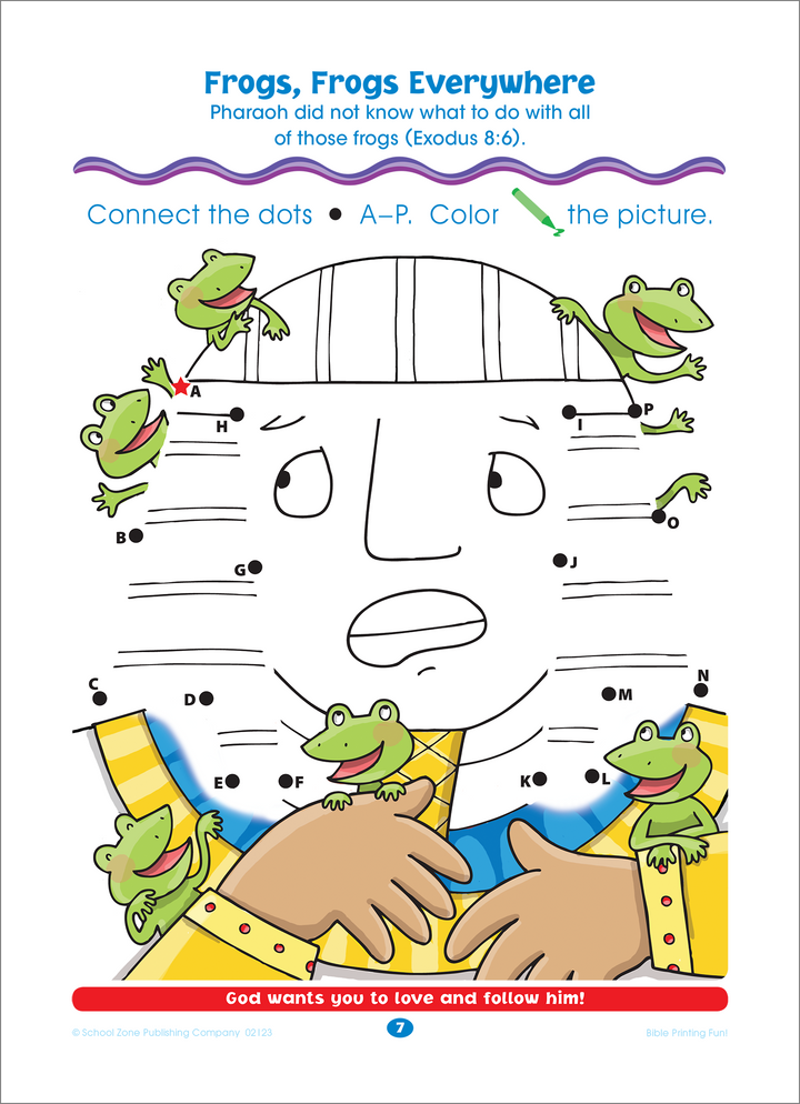 Preschoolers and kindergartners expand their pre-reading abilities and Bible knowledge with Bible Dot-to-Dots! ABCs.