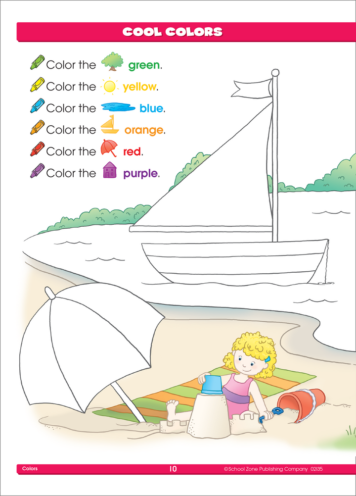 Help teach and reinforce colors with this Preschool Basics Workbook.