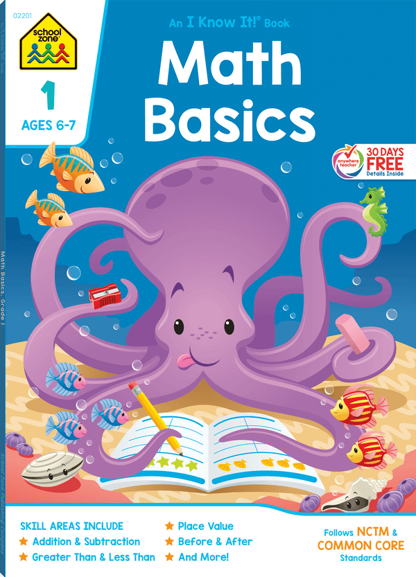 This Math Basics 1 Deluxe Edition Workbook builds a great foundation.