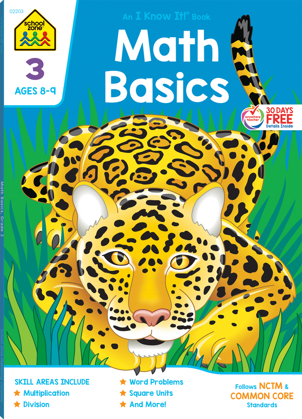 This Math Basics 3 Deluxe Edition Workbook helps transition to more challenging math problems.