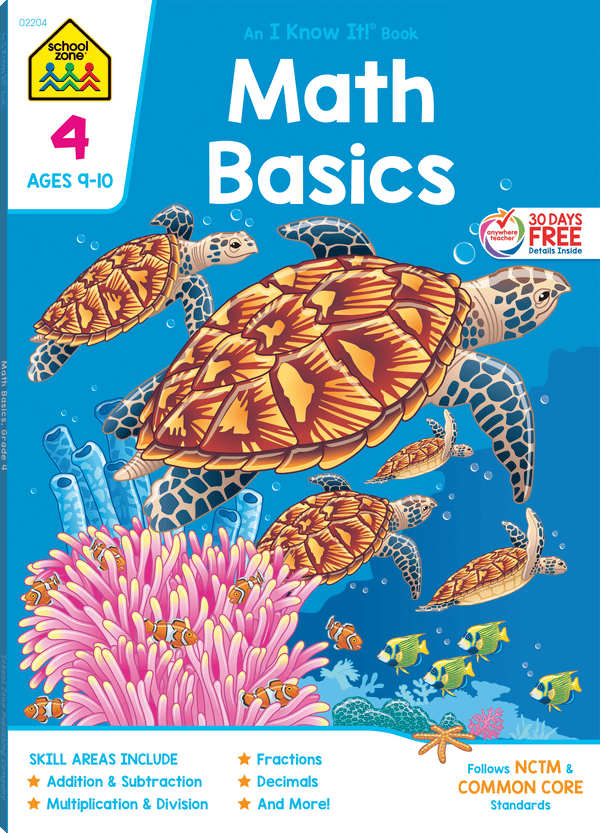 Math Basics 4 Deluxe Edition Workbook makes learning fun!