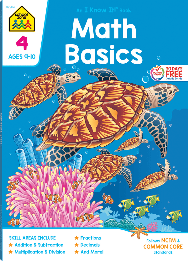 Book Math 4 Math And Science Math Learning Books for Fourth Graders – School Zone Publishing Company