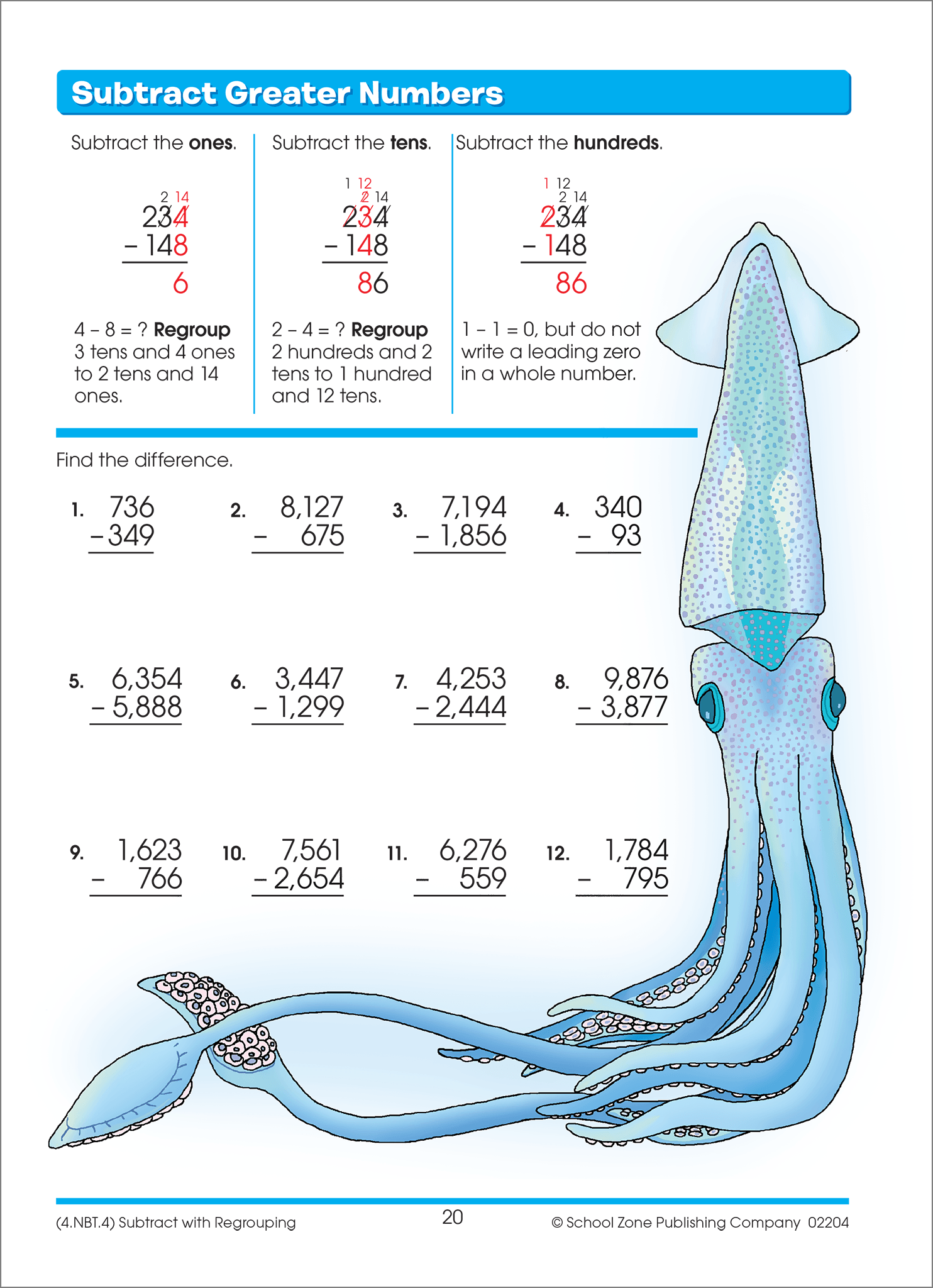 Math Basics Grade 4 Workbook – School Zone Publishing Company