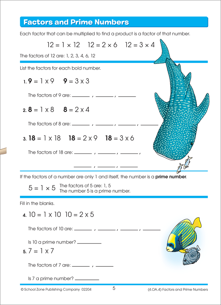 Kids will love the playful approach of Math Basics 4 Deluxe Edition Workbook.