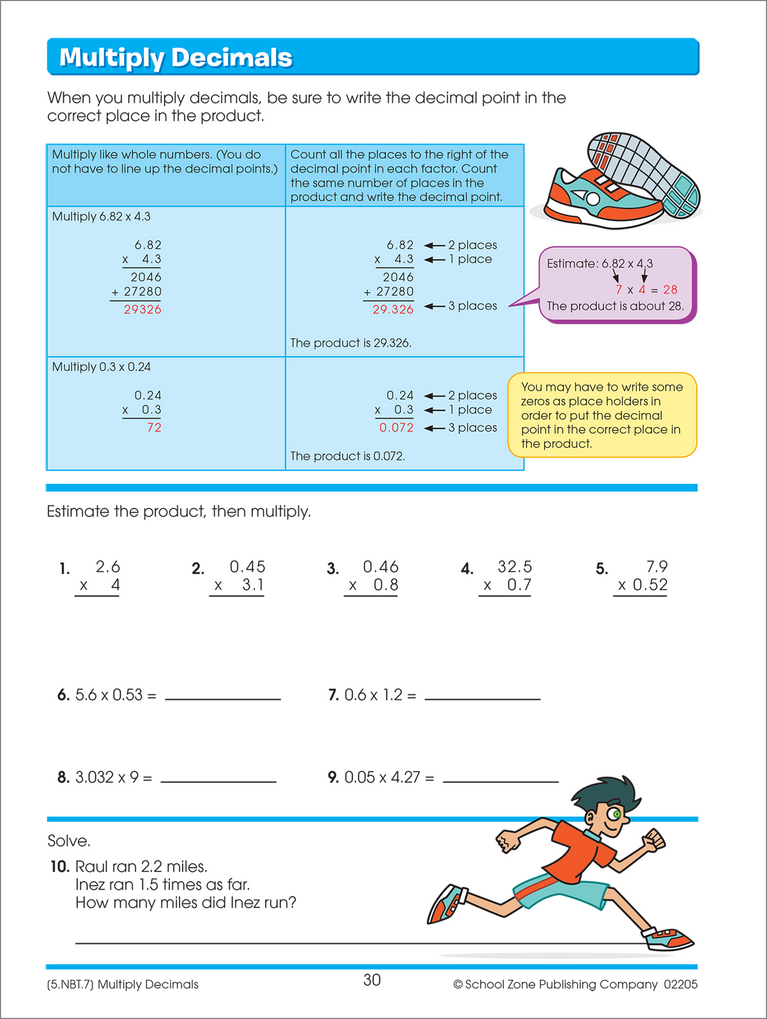 Basic Math Max Chapter 5 Math Basics Grade 5 Workbook – School Zone Publishing Company