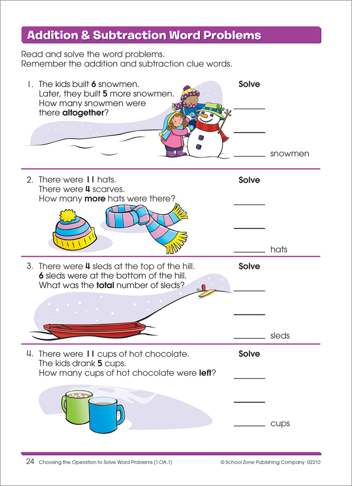 Word Problems 1-2 Deluxe Edition Workbook practices comprehension and problem-solving.