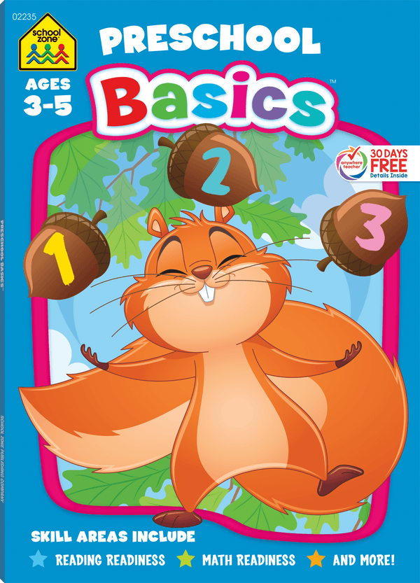Preschool Basics Deluxe Edition Workbook will make learning important skills lots of fun.