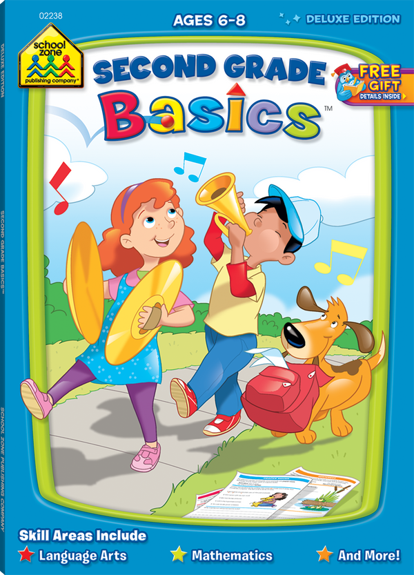 This Second Grade Basics Deluxe Edition Workbook continues developing early skills!