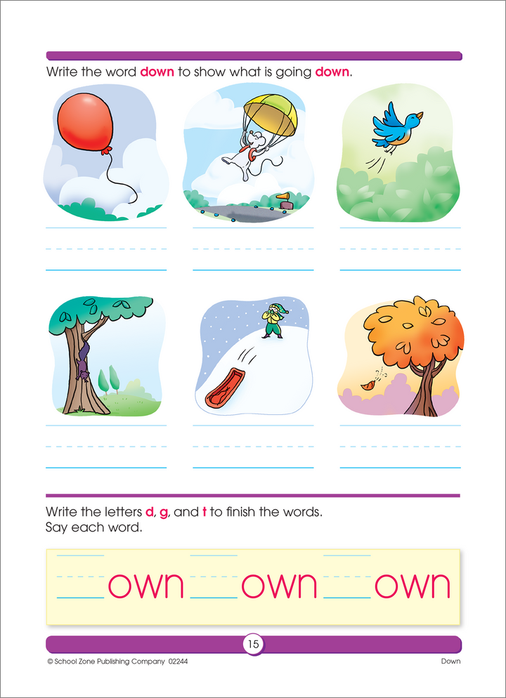 Sight Word Fun 1 Deluxe Edition Workbook uses multiple strategies to lock in lessons.