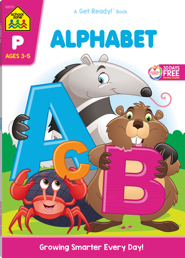 Alphabet Deluxe Edition Workbook is packed with colorful characters and fun!