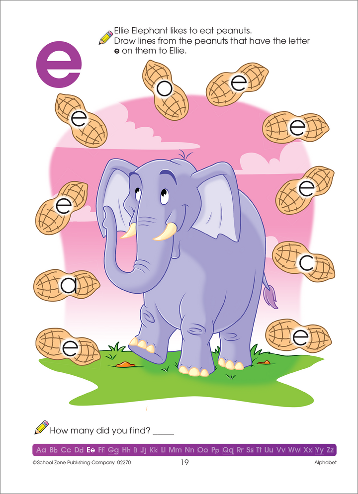 Alphabet Deluxe Edition Workbook develops imagination along with ABCs.