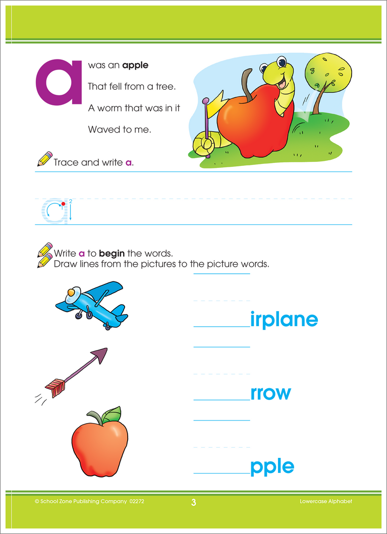 Alphabet Stickers Workbook – School Zone Publishing Company