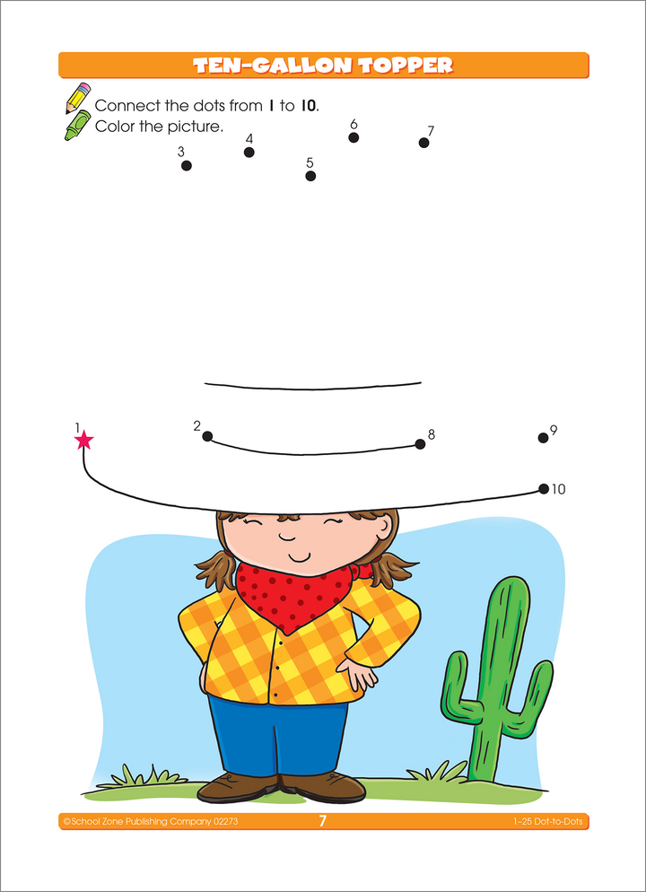 1–25 Dot-to-Dots Deluxe Edition Workbook will bring smiles as it builds skills.