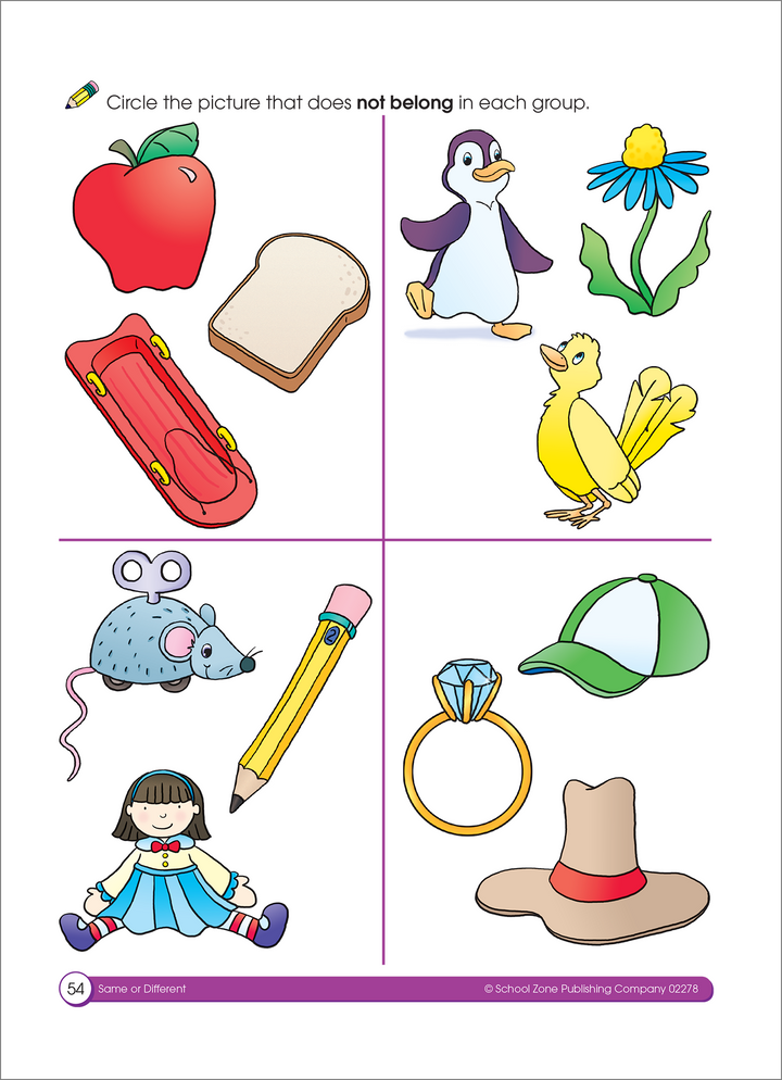 Same or Different Deluxe Edition Workbook uses a variety of strategies to lock in learning.