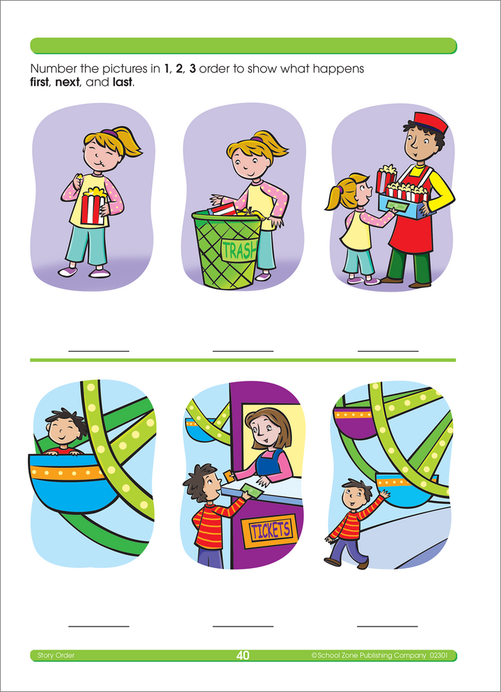 A variety of activities in Kindergarten Scholar Deluxe Edition Workbook develop readiness skills.