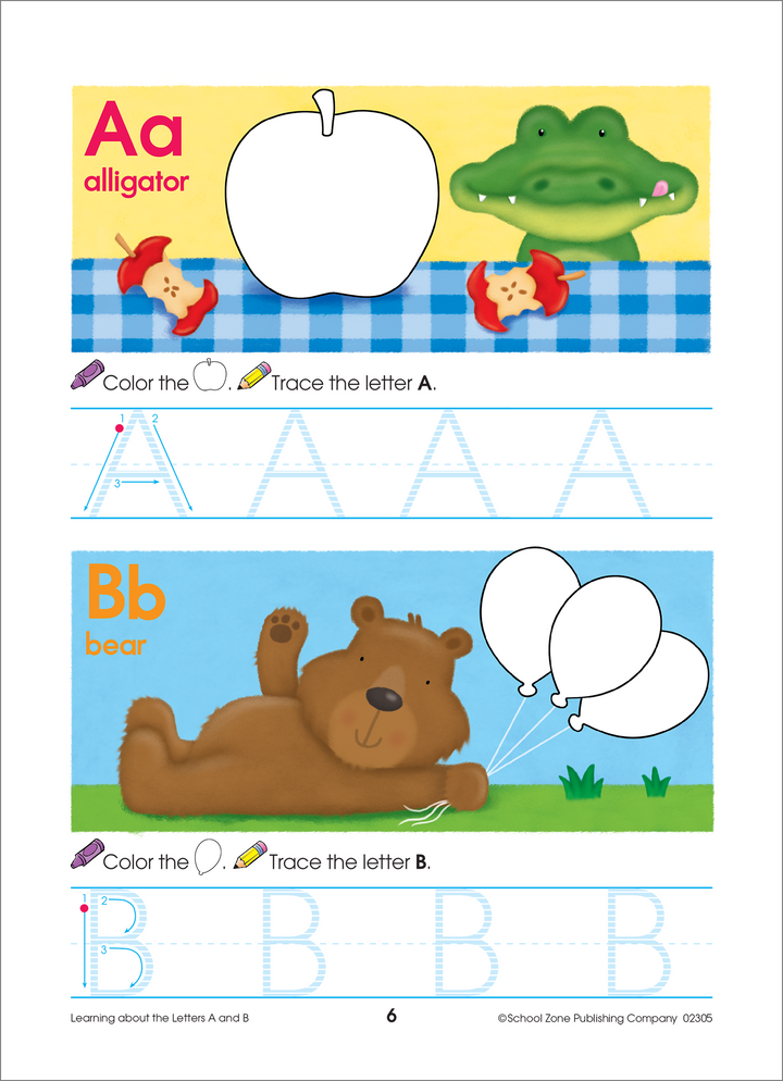 The charming illustrations in Preschool Scholar Deluxe Edition Workbook help preschoolers focus.