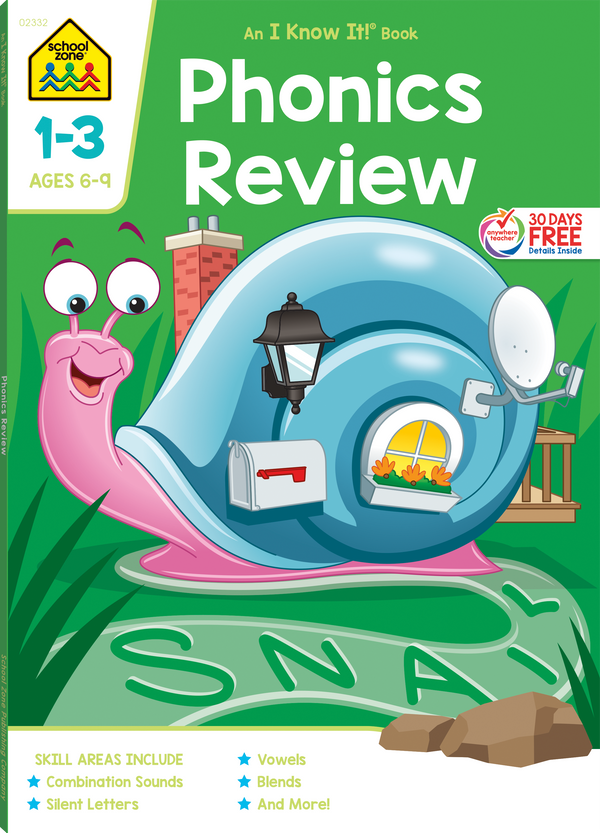 The playful activities in Phonics Review 2-3 Deluxe Edition Workbook make learning loads of fun!