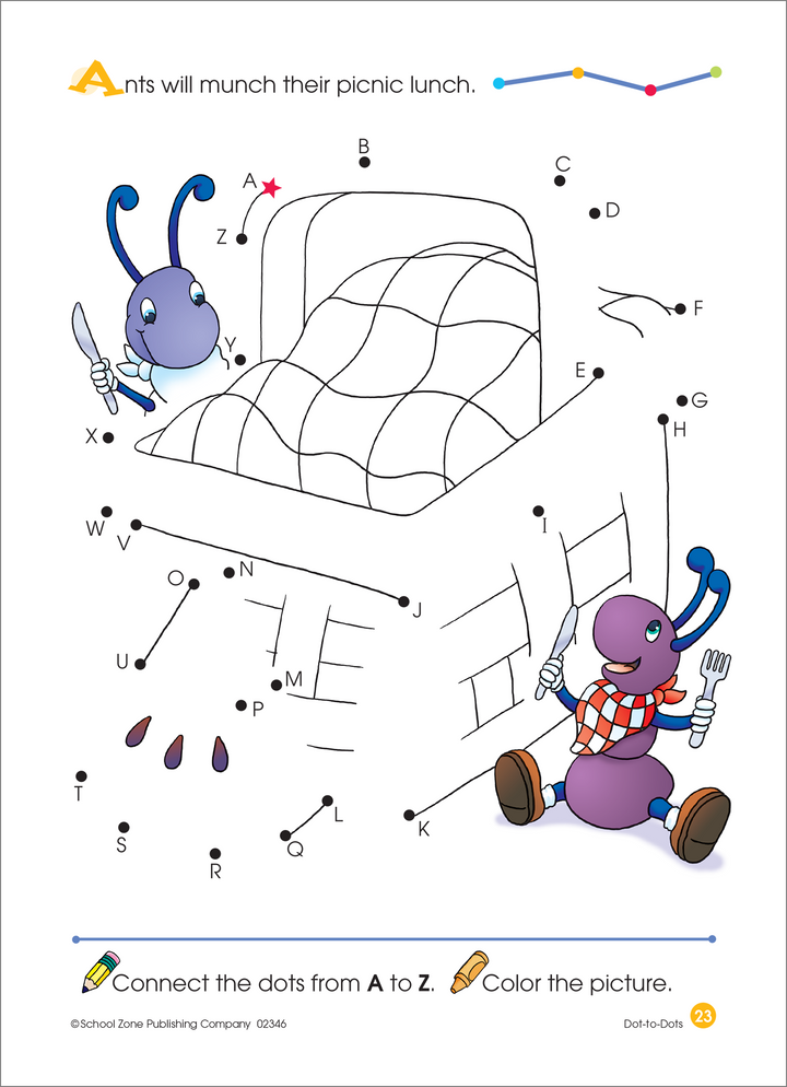 Dot-to-Dots Deluxe Edition Activity Zone Workbook makes learning so much fun!