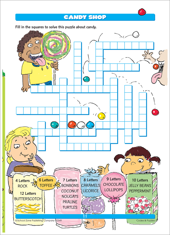 Codes & Puzzles Deluxe Edition Activity Zone Workbook is a great boredom buster.