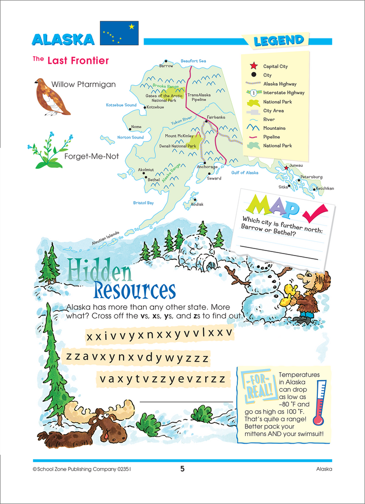 Travel the Great States Deluxe Edition Activity Zone Workbook is a great geography and social studies tool!