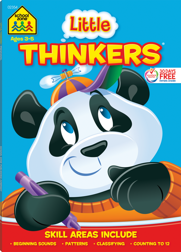 This Little Thinkers Preschool Deluxe Edition Workbook playfully builds problem-solving abilities.