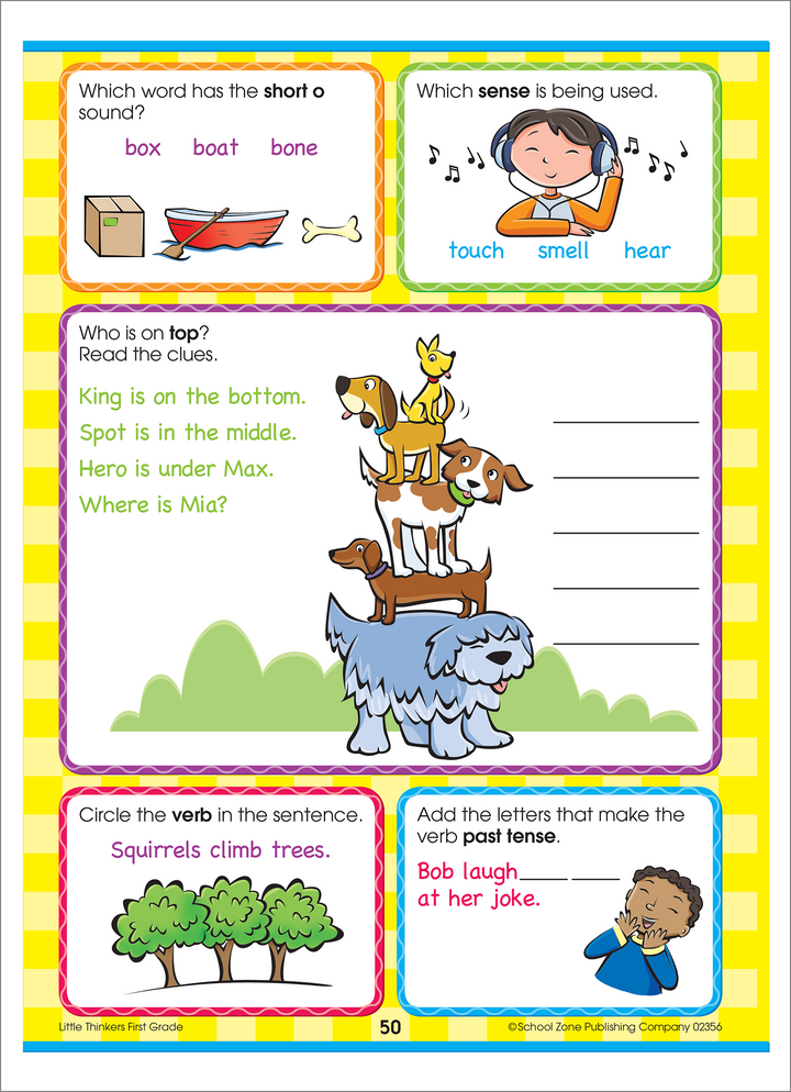 This Little Thinkers First Grade Deluxe Edition Workbook sharpens skills essential for school success.