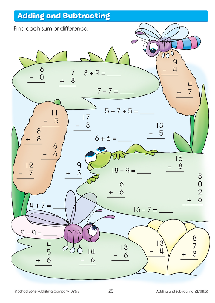 Adorable illustrations in Math Basics Press-Out Book for second grade will delight!