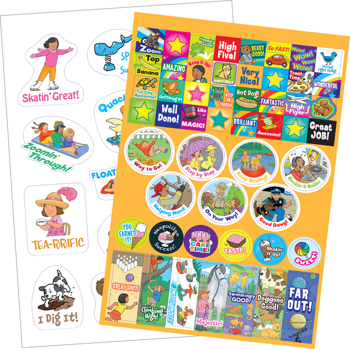 Stickers add to the fun of Explore the City Kindergarten Learn & Play Tablet.