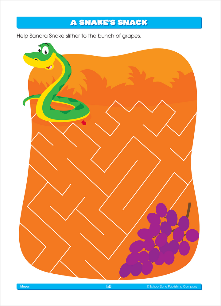 Adorable themes in Super Deluxe Mazes Workbook make it so much fun.