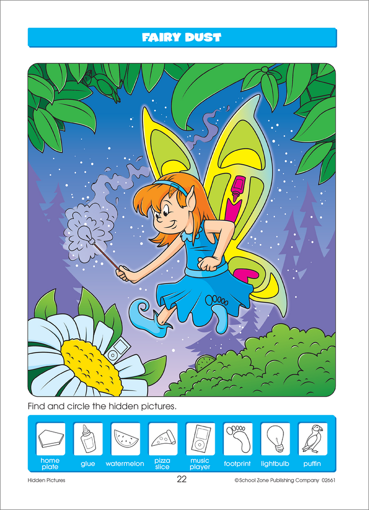 Little ones will learn to pay attention to detail in Super Deluxe Hidden Pictures Workbook.