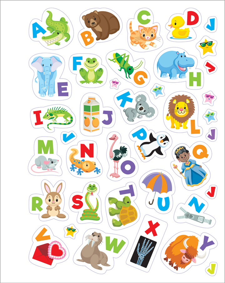 Stickers will add to the fun of this Alphabet Writing & Drawing Tablet.