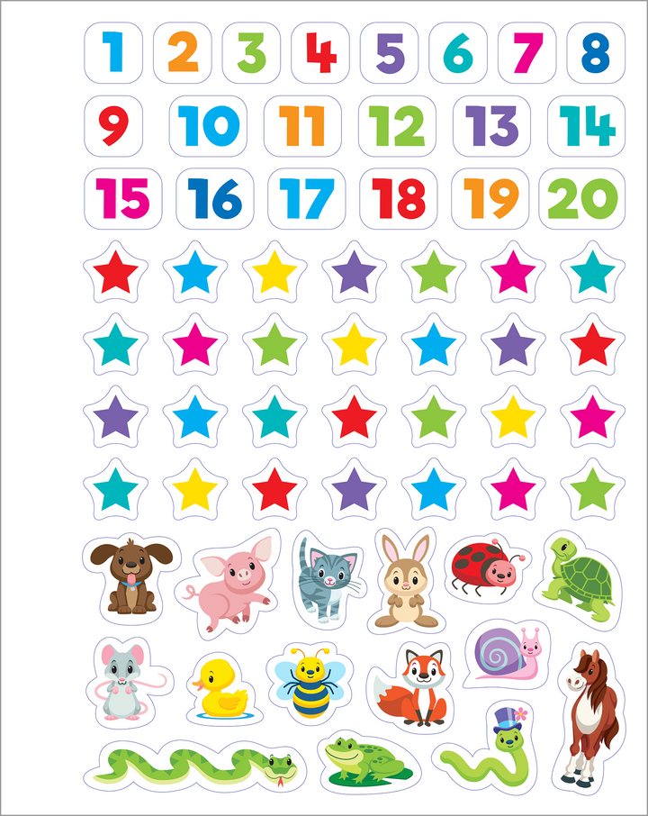 Stickers in this Numbers Writing & Drawing Tablet will make learning numbers extra fun.