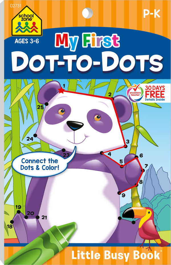 My First Dot-to-Dots Little Busy Book Workbook will definitely keep little ones busy making connections.